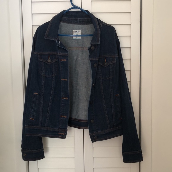 Old Navy dark denim jacket Size L - Picture 2 of 5